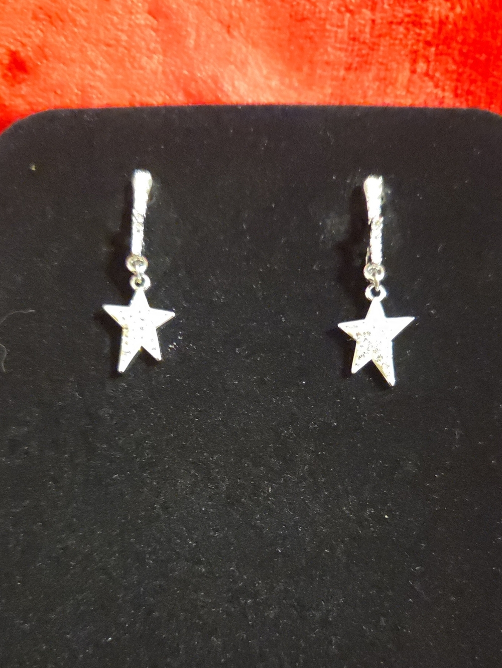Swarovski Silver Star Drop Earrings